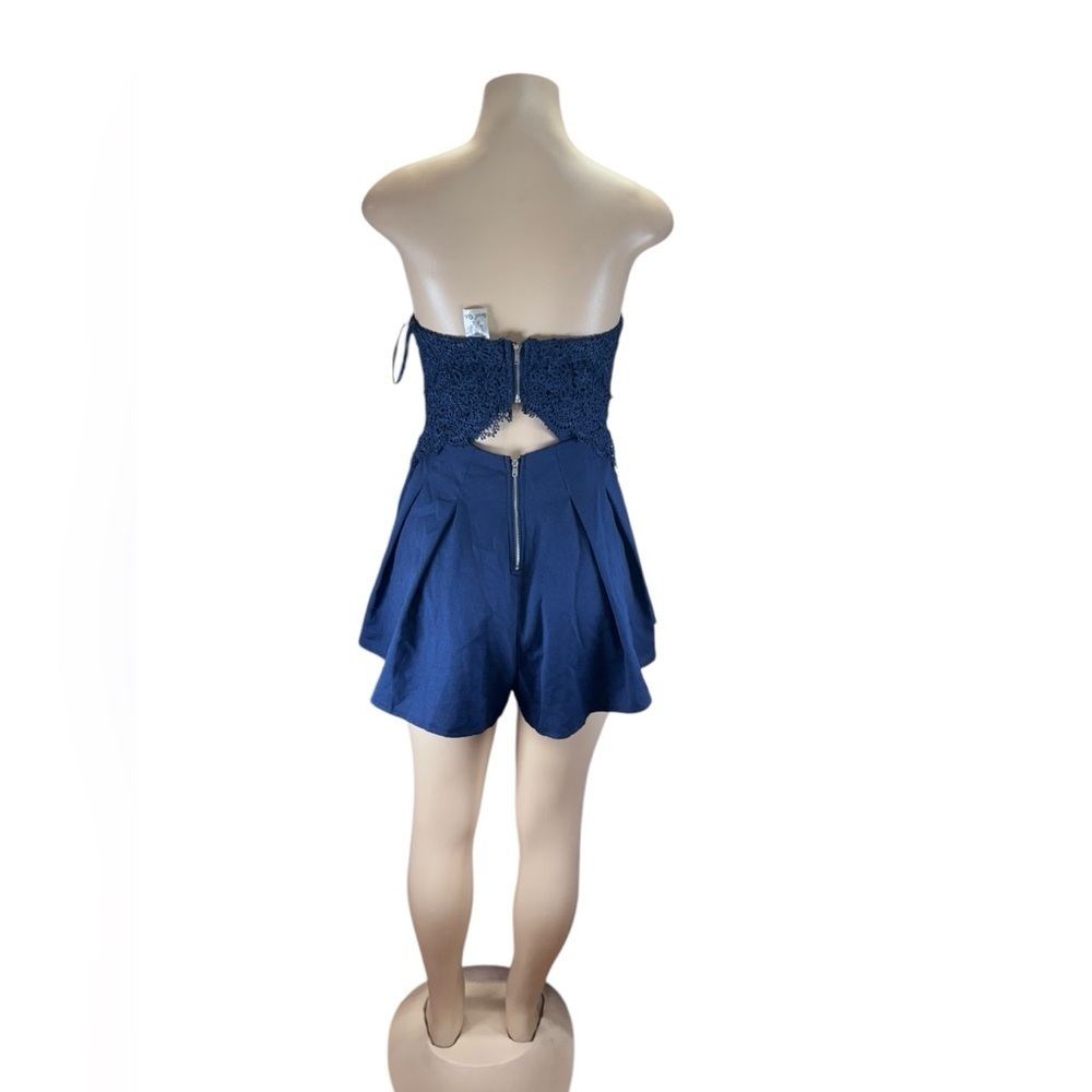 Angel Biba Blue Strapless Sweetheart romper. - Picture 4 of 7